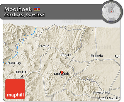 Shaded Relief 3D Map of Mooihoek