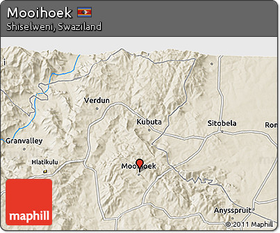 Shaded Relief 3D Map of Mooihoek