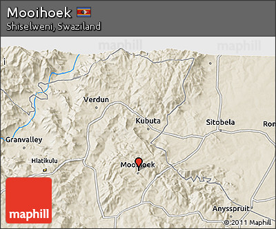 Shaded Relief 3D Map of Mooihoek