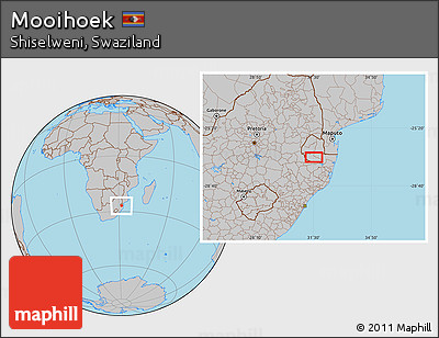 Gray Location Map of Mooihoek
