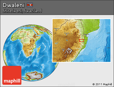 Physical Location Map of Dwaleni