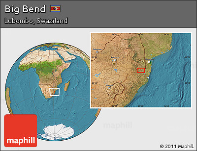 Satellite Location Map of Big Bend