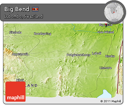 Physical Panoramic Map of Big Bend