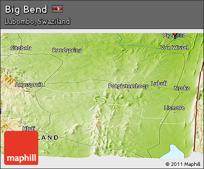 Physical Panoramic Map of Big Bend