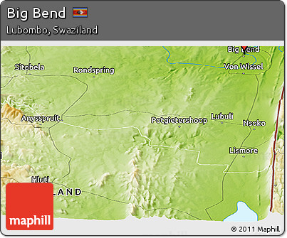 Physical Panoramic Map of Big Bend