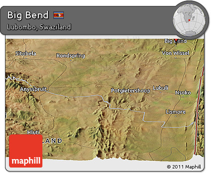 Satellite Panoramic Map of Big Bend