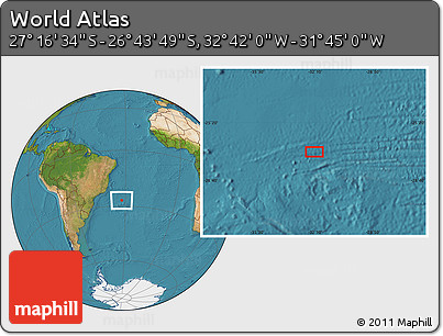Satellite Location Map of the Area around 27° 0' 12" S, 32° 13' 30" W