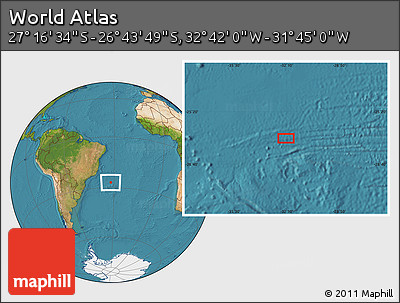 Satellite Location Map of the Area around 27° 0' 12" S, 32° 13' 30" W