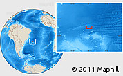 Shaded Relief Location Map of the area around 27° 0' 12" S, 32° 13' 30" W