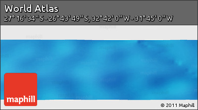 Physical Panoramic Map of the Area around 27° 0' 12" S, 32° 13' 30" W