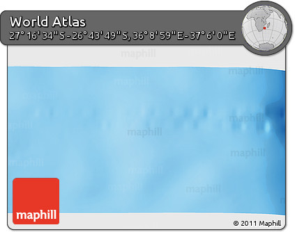 Physical 3D Map of the Area around 27° 0' 12" S, 36° 37' 30" E