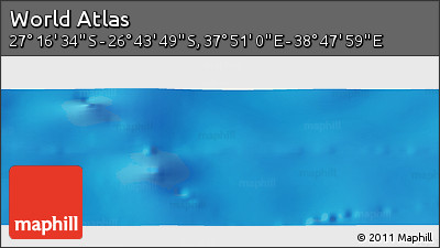 Physical Panoramic Map of the Area around 27° 0' 12" S, 38° 19' 30" E