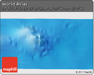 Shaded Relief 3D Map of the Area around 27° 0' 12" S, 38° 10' 29" W