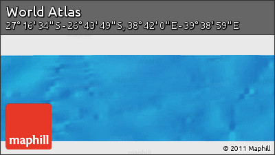 Physical Panoramic Map of the Area around 27° 0' 12" S, 39° 10' 29" E