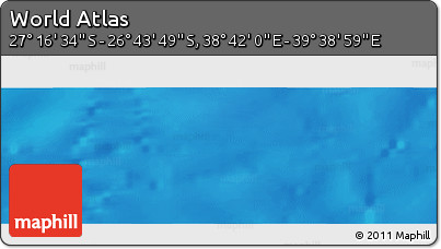 Physical Panoramic Map of the Area around 27° 0' 12" S, 39° 10' 29" E