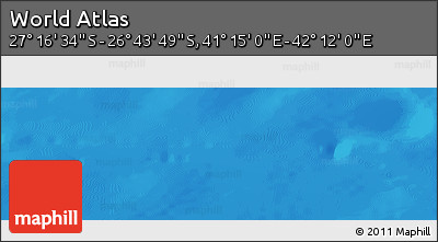 Physical Panoramic Map of the Area around 27° 0' 12" S, 41° 43' 30" E