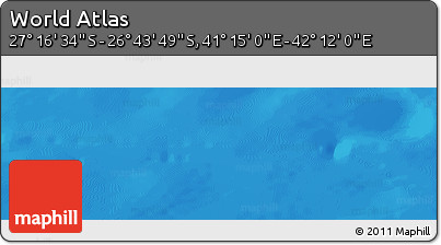 Physical Panoramic Map of the Area around 27° 0' 12" S, 41° 43' 30" E