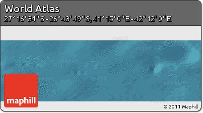 Satellite Panoramic Map of the Area around 27° 0' 12" S, 41° 43' 30" E