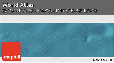 Satellite Panoramic Map of the Area around 27° 0' 12" S, 41° 43' 30" E
