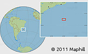Savanna Style Location Map of the area around 27° 0' 12" S, 42° 25' 29" W