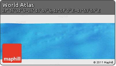 Physical Panoramic Map of the Area around 27° 0' 12" S, 43° 25' 29" E