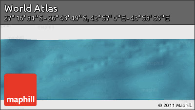 Satellite Panoramic Map of the Area around 27° 0' 12" S, 43° 25' 29" E