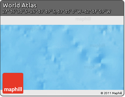 Physical 3D Map of the Area around 27° 0' 12" S, 43° 16' 29" W