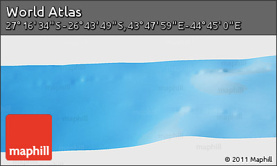 Physical Panoramic Map of the Area around 27° 0' 12" S, 44° 16' 29" E