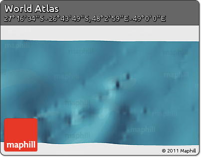 Satellite 3D Map of the Area around 27° 0' 12" S, 48° 31' 29" E