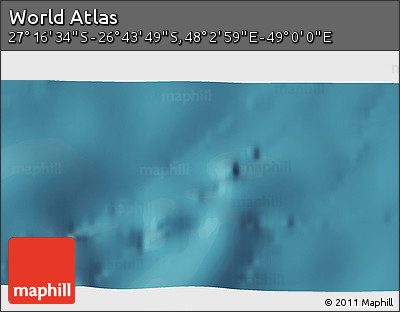 Satellite 3D Map of the Area around 27° 0' 12" S, 48° 31' 29" E