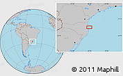 Gray Location Map of the area around 27° 0' 12" S, 48° 22' 30" W