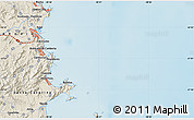 Shaded Relief Map of the area around 27° 0' 12" S, 48° 22' 30" W