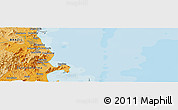 Political Panoramic Map of the area around 27° 0' 12" S, 48° 22' 30" W