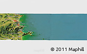 Satellite Panoramic Map of the area around 27° 0' 12" S, 48° 22' 30" W