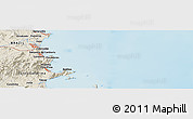 Shaded Relief Panoramic Map of the area around 27° 0' 12" S, 48° 22' 30" W