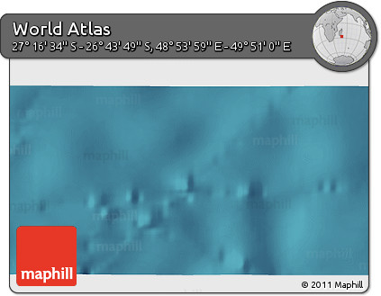 Satellite 3D Map of the Area around 27° 0' 12" S, 49° 22' 30" E