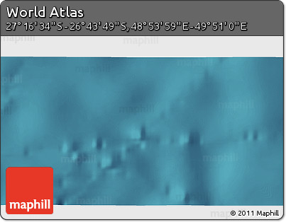 Satellite 3D Map of the Area around 27° 0' 12" S, 49° 22' 30" E
