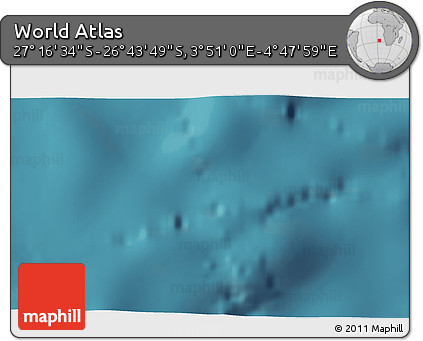 Satellite 3D Map of the Area around 27° 0' 12" S, 4° 19' 30" E