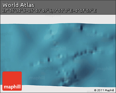 Satellite 3D Map of the Area around 27° 0' 12" S, 4° 19' 30" E