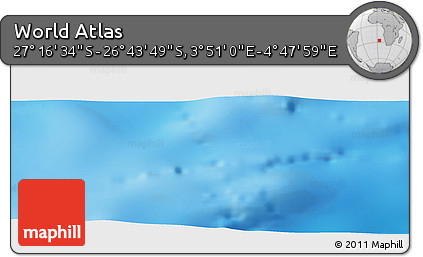 Physical Panoramic Map of the Area around 27° 0' 12" S, 4° 19' 30" E