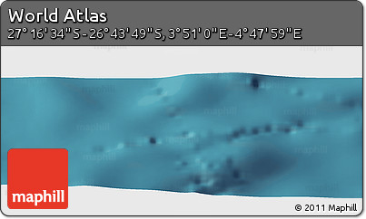 Satellite Panoramic Map of the Area around 27° 0' 12" S, 4° 19' 30" E