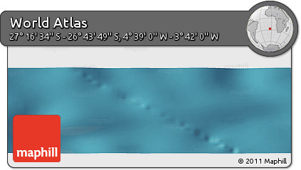 Satellite Panoramic Map of the Area around 27° 0' 12" S, 4° 10' 30" W
