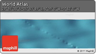 Satellite Panoramic Map of the Area around 27° 0' 12" S, 4° 10' 30" W