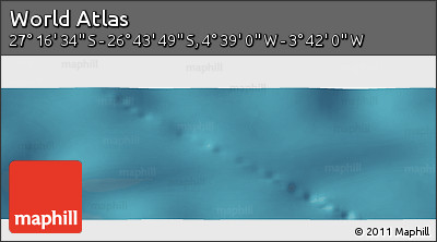 Satellite Panoramic Map of the Area around 27° 0' 12" S, 4° 10' 30" W