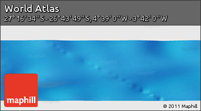 Shaded Relief Panoramic Map of the Area around 27° 0' 12" S, 4° 10' 30" W