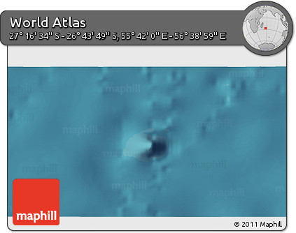 Satellite 3D Map of the Area around 27° 0' 12" S, 56° 10' 29" E
