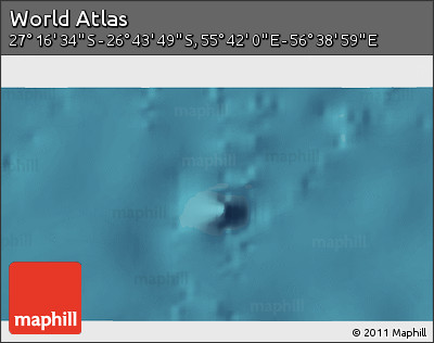 Satellite 3D Map of the Area around 27° 0' 12" S, 56° 10' 29" E