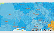 Political 3D Map of the area around 27° 0' 12" S, 56° 1' 29" W