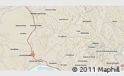 Shaded Relief 3D Map of the area around 27° 0' 12" S, 56° 1' 29" W