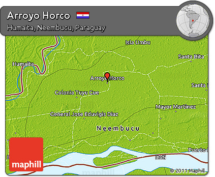 Physical 3D Map of Arroyo Horco